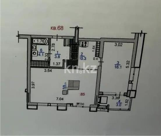 Продажа 3-комнатной квартиры, 65.7 м² - Продажа трехкомнатных квартир от собственников в Алматы фото 6 из 6