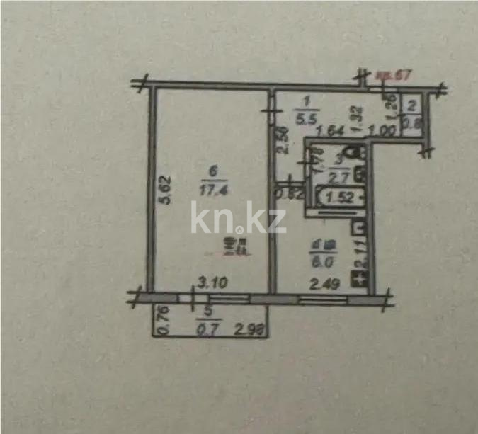 Продажа 1-комнатной квартиры, 33.1 м² - Продажа однокомнатных квартир в панельном доме в Алматы фото 1 из 1