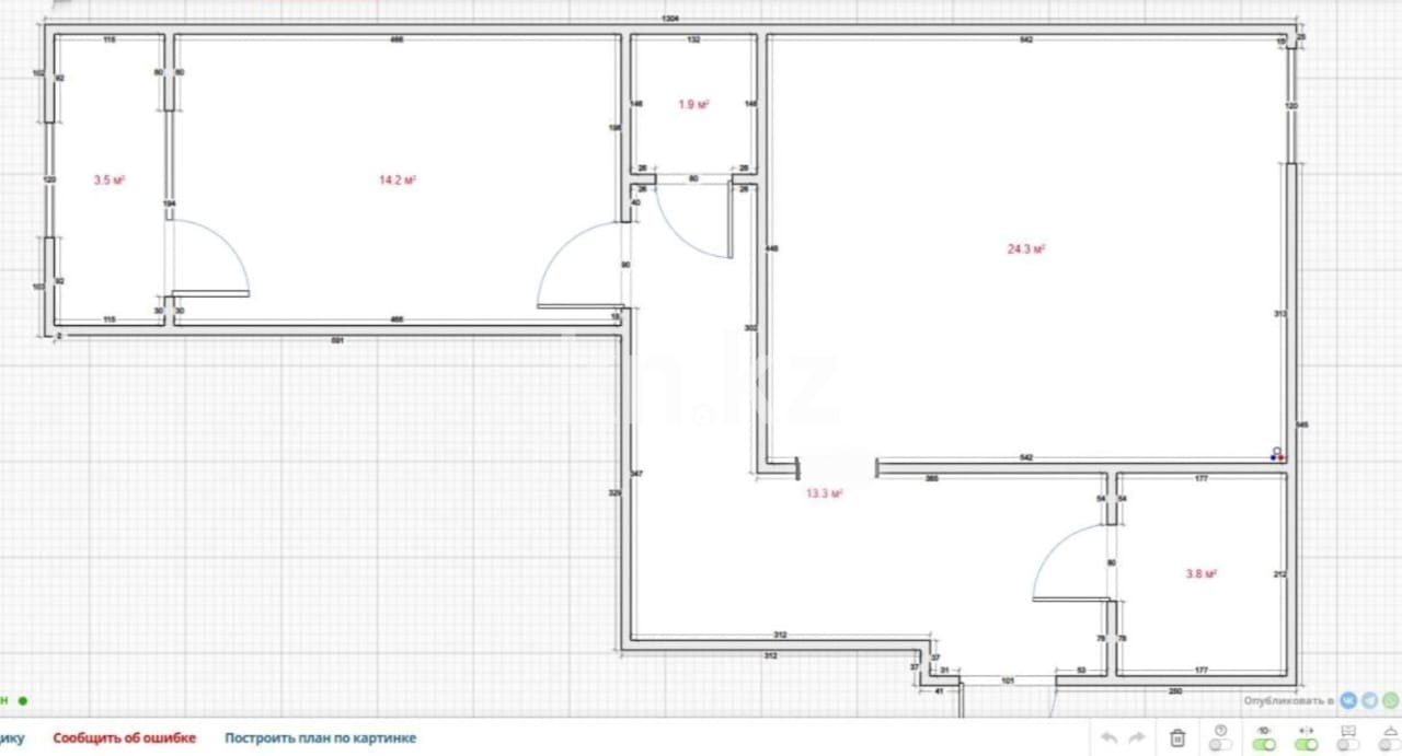 Продажа 2-комнатной квартиры, 60 м² - Продажа квартир в Астане фото 2 из 7