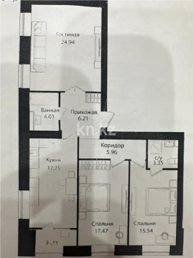 Продажа 3-комнатной квартиры, 97 м² - Продажа трехкомнатных квартир в Астане фото 1 из 1