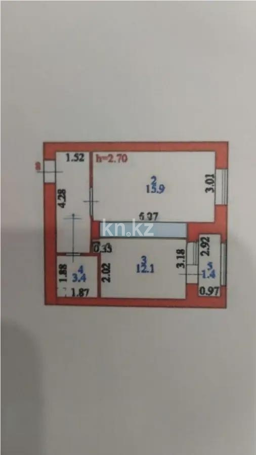 Продажа 1-комнатной квартиры, 39 м² в Астане