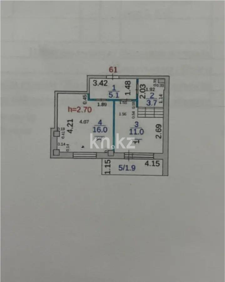 Продажа 1-комнатной квартиры, 38 м², ул. Белинского, дом  2 - Продажа  однокомнатных квартир в Караганде с фото фото 4 из 4