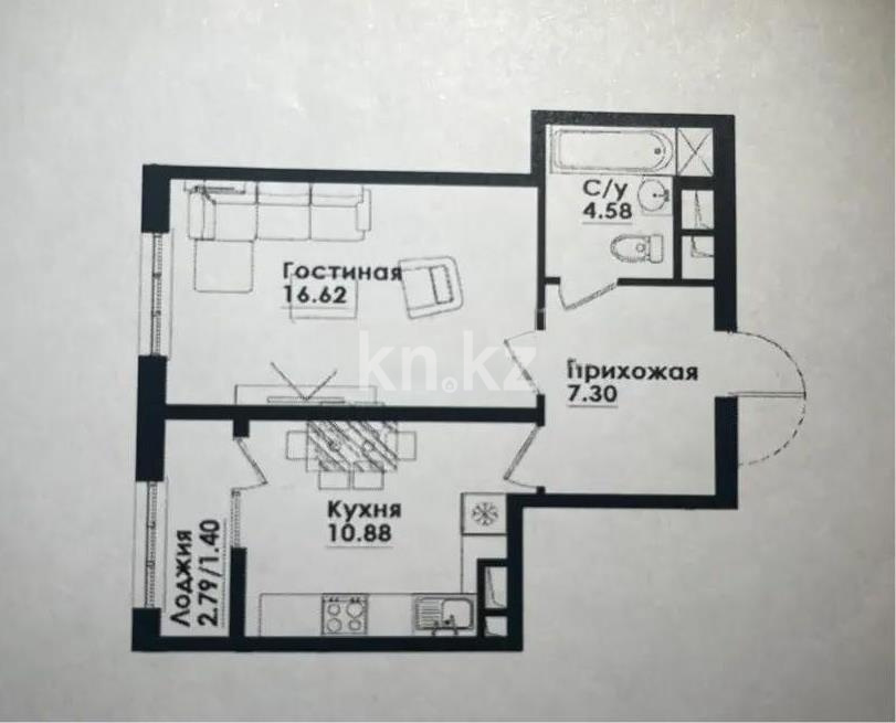 Продажа 1-комнатной квартиры, 41 м² - Продажа недвижимости в Алматы - страница 18 фото 1 из 1