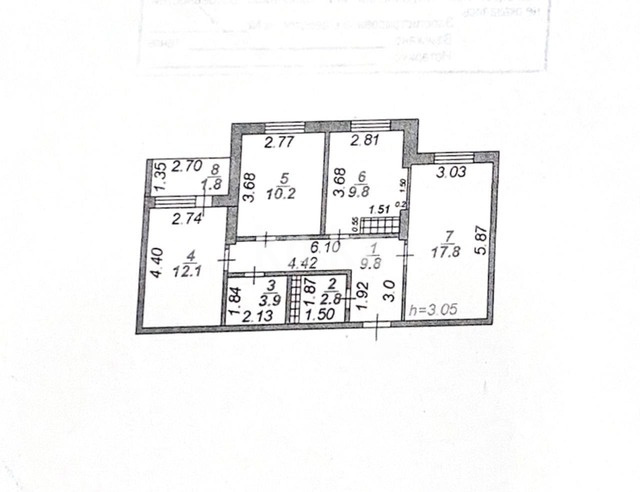 Продажа 3-комнатной квартиры, 68.2 м², ул. Дюсембекова, дом  44/2 - Продажа  трехкомнатных квартир в Караганде фото 15 из 15