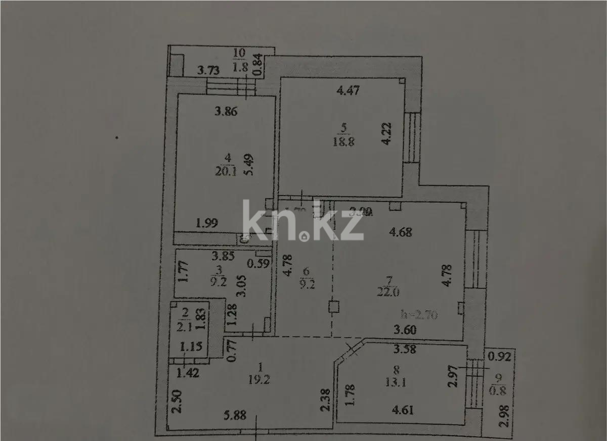 Продажа 3-комнатной квартиры, 116.3 м², ул. Ташенова, дом  9 в Астане