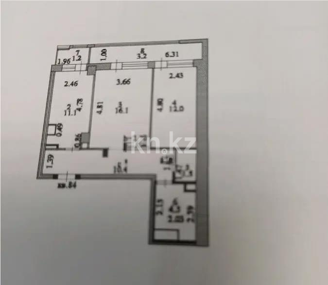Продажа 2-комнатной квартиры, 60 м² в Астане