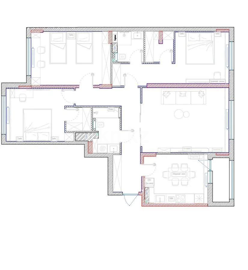 Продажа 4-комнатной квартиры, 115 м² - Продажа четырехкомнатных квартир в Казахстане фото 1 из 1