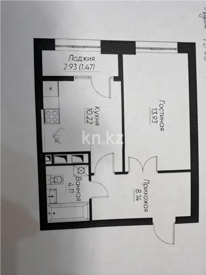 Продажа 1-комнатной квартиры, 39 м², ул. Ашимова, дом  1/5б - Продажа квартир в Алматы фото 1 из 1