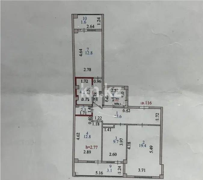 Продажа 3-комнатной квартиры, 86.5 м² в Астане