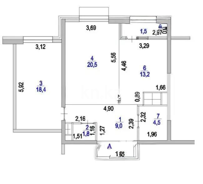 Продажа 2-комнатной квартиры, 69 м² в Алматы