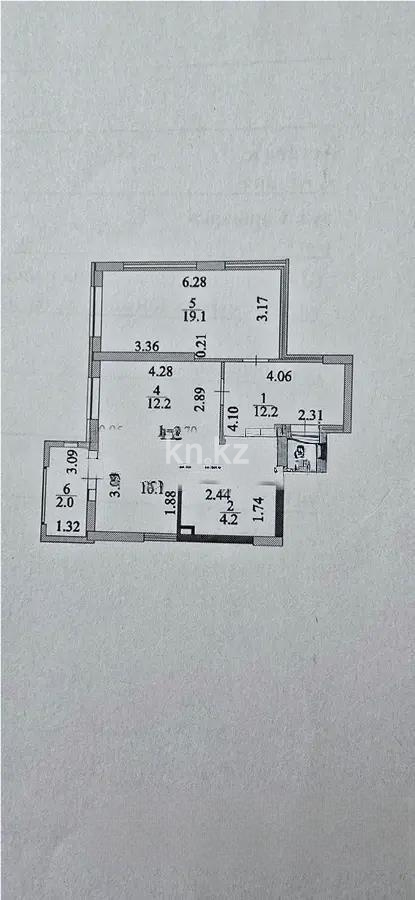 Продажа 2-комнатной квартиры, 59.8 м², ул. Косшыгулулы, дом  6 - Продажа квартир в новостройках Астаны без посредников с фото фото 1 из 1