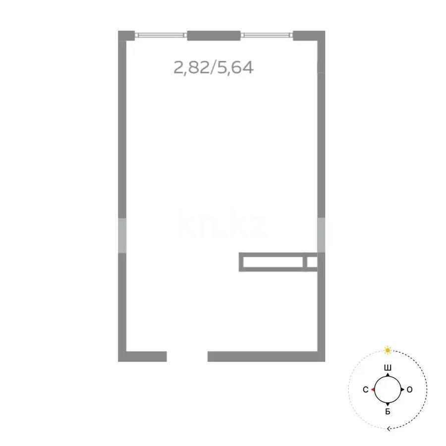 Продажа 1-комнатной квартиры, 32.5 м² - Продажа квартир в новостройках Алматы фото 1 из 1