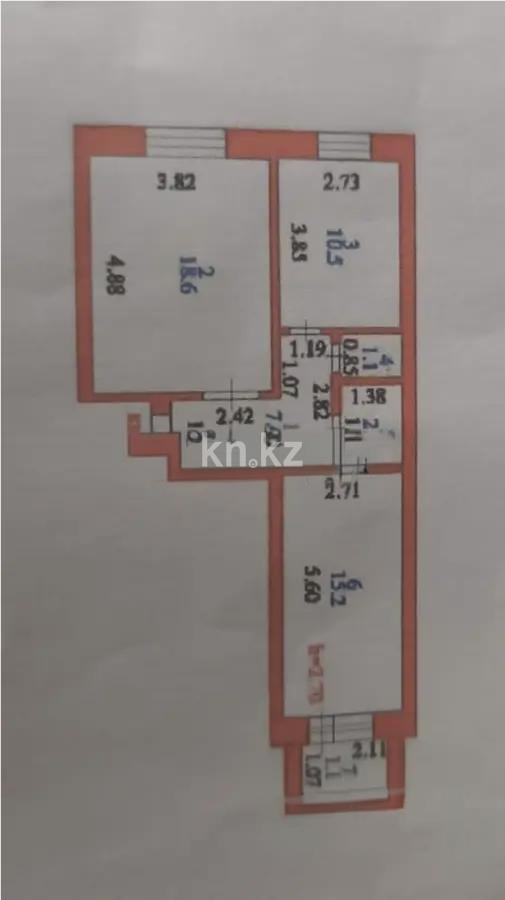 Продажа 2-комнатной квартиры, 56.4 м², пр. Кошкарбаева, дом  80/1 - Продажа  двухкомнатных квартир в новостройках Астаны фото 7 из 7