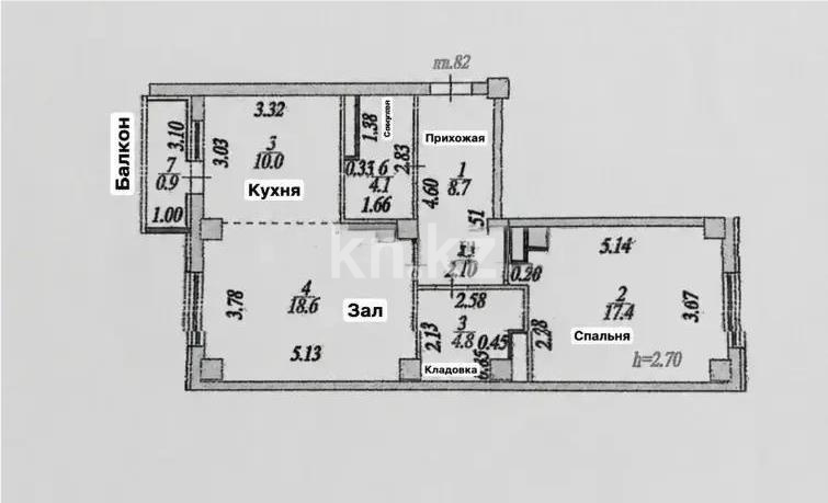 Продажа 2-комнатной квартиры, 65 м² - Продажа  двухкомнатных квартир в новостройках Астаны фото 3 из 3
