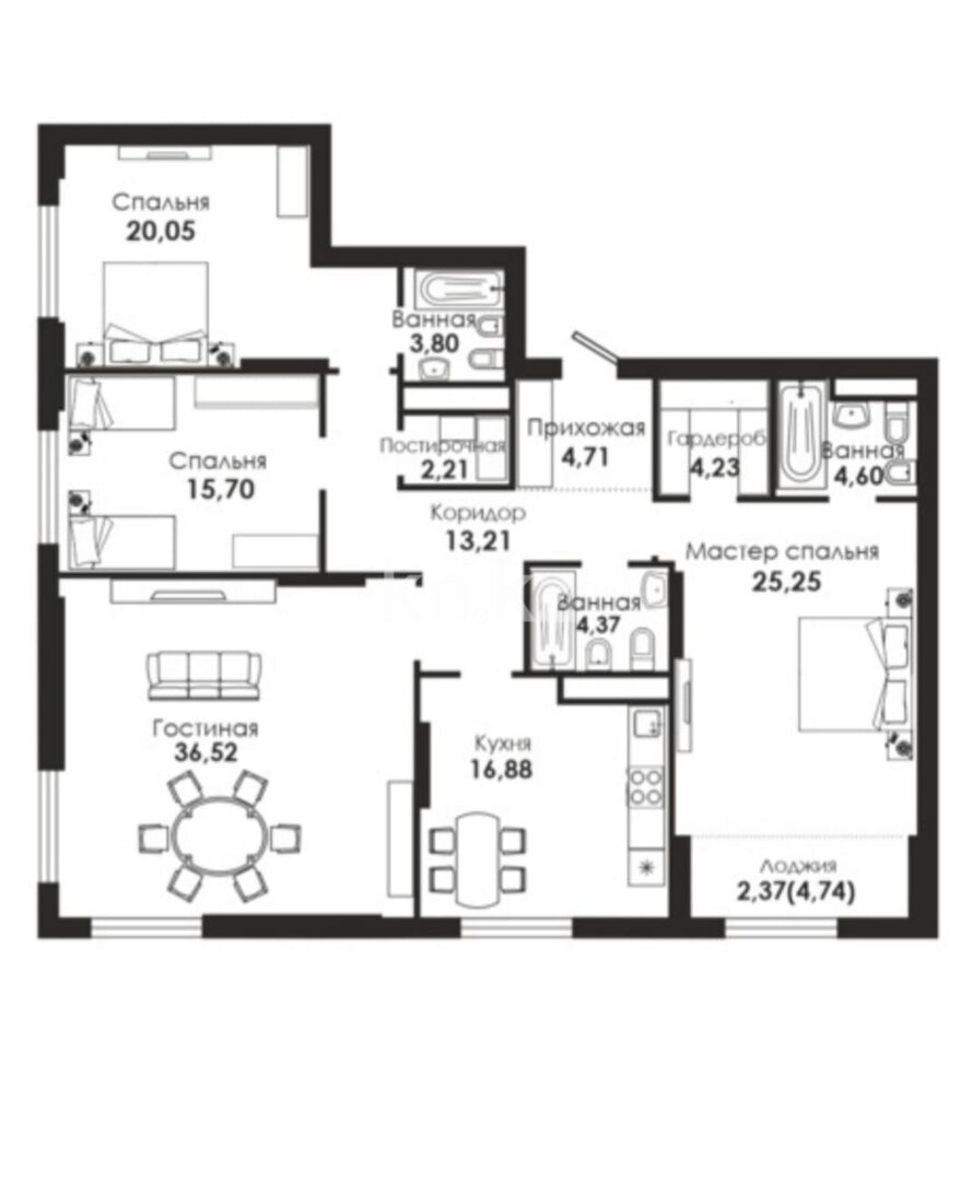 Продажа 4-комнатной квартиры, 157 м² в Астане - фото 14