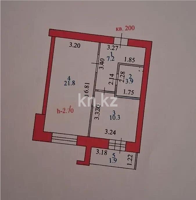 Продажа 1-комнатной квартиры, 45 м² в Астане