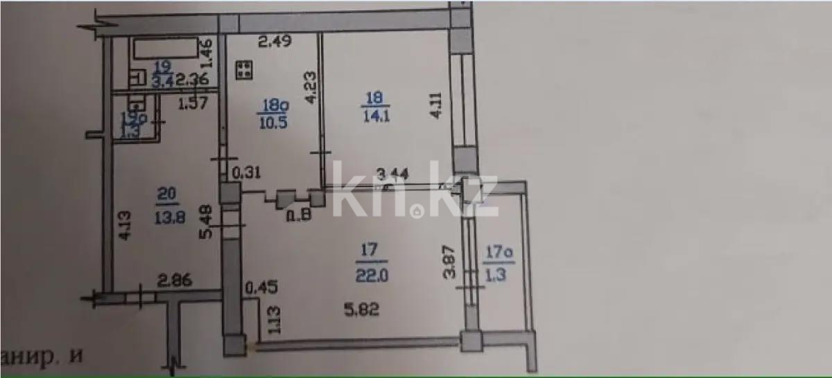Продажа 2-комнатной квартиры, 66.4 м², мкр-н Жетысу-3, дом  65 - Продажа квартир в Алматы с фото фото 6 из 6