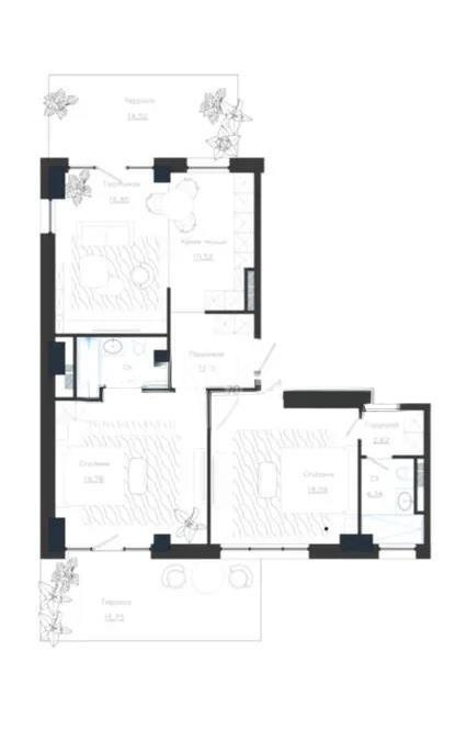 Продажа 3-комнатной квартиры, 93.7 м² - Продажа  трехкомнатных квартир в Алматы - страница 11 фото 1 из 1