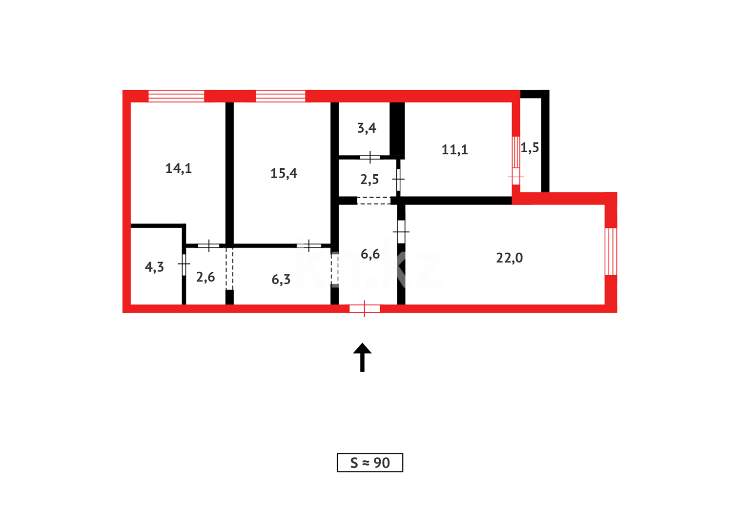 Продажа 3-комнатной квартиры, 90 м², пр. Туран - Продажа квартир в новостройках Астаны фото 23 из 23