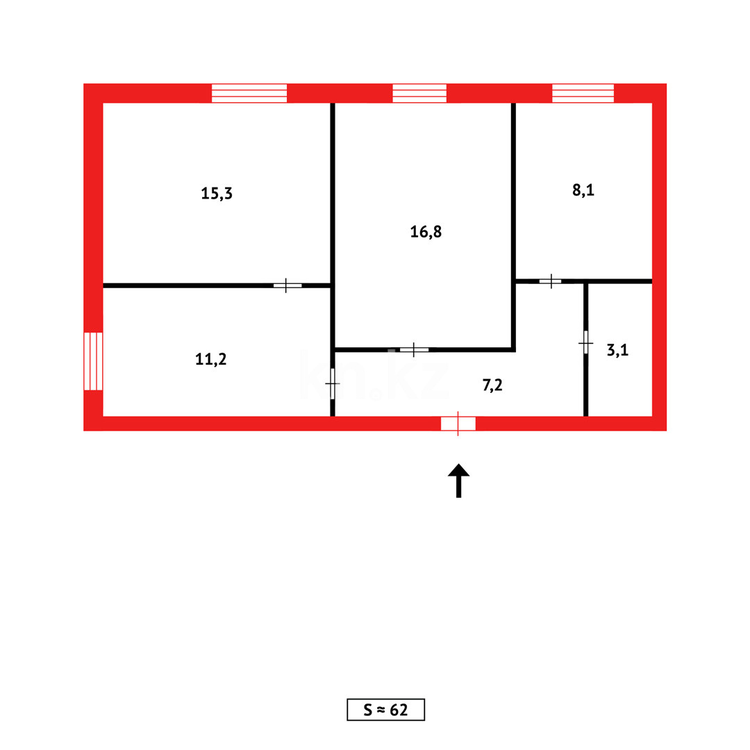Продажа 3-комнатной квартиры, 62 м², пр. Республики в Темиртау - фото 14