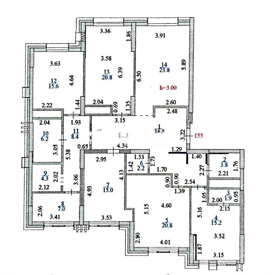 Продажа 5-комнатной квартиры, 172 м² в Астане