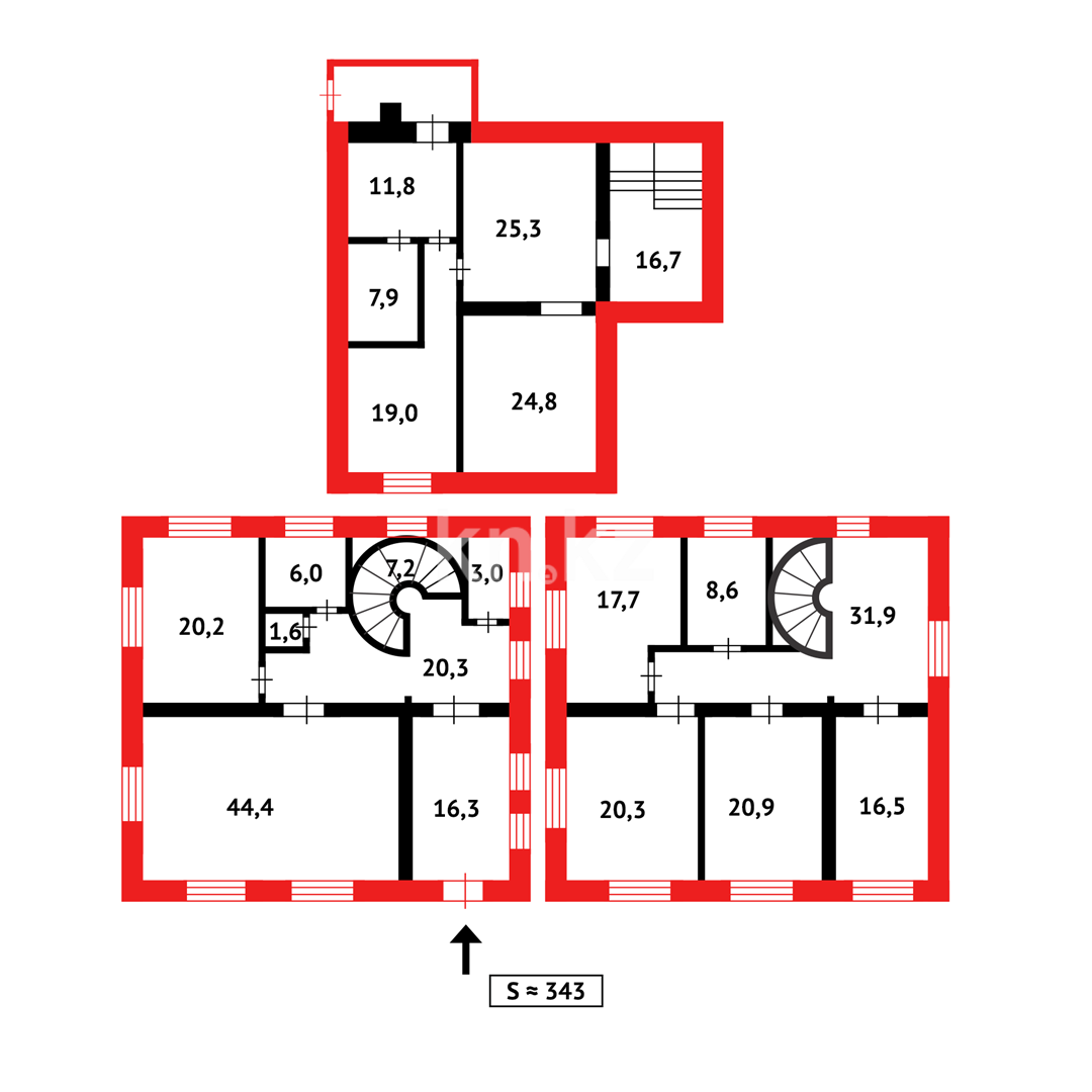 Продажа 6-комнатного дома, 343 м², ул. Жандарбековой - Продажа  пятикомнатных домов, коттеджей в Караганде с фото фото 32 из 32