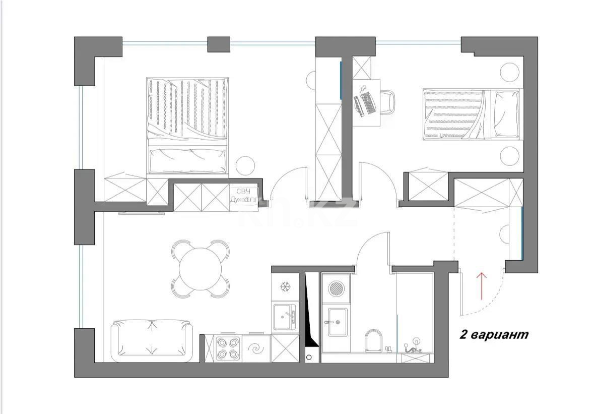 Продажа 3-комнатной квартиры, 52 м², пр. Сейфуллина, дом  467г - Продажа  трехкомнатных квартир в Алматы с фото фото 1 из 1