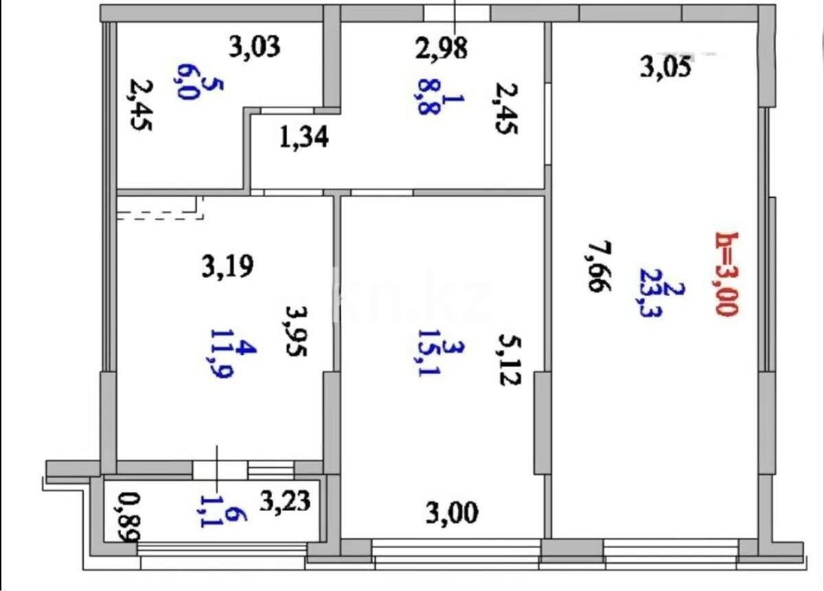 Продажа 2-комнатной квартиры, 66 м² в Астане - фото 3