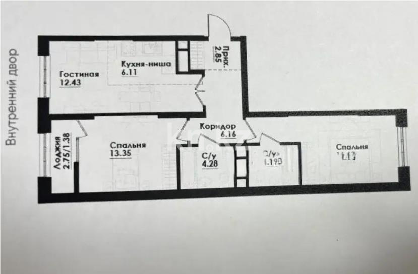 Продажа 3-комнатной квартиры, 66 м² - Продажа квартир в новостройках Алматы с фото - страница 3 фото 5 из 5