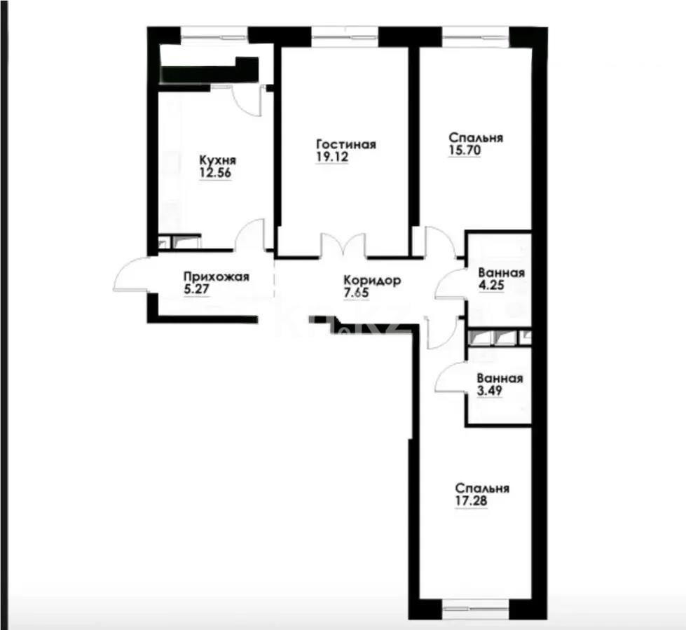 Продажа 3-комнатной квартиры, 88 м², ул. Навои, дом  30а/1 - Продажа квартир в Казахстане фото 1 из 1