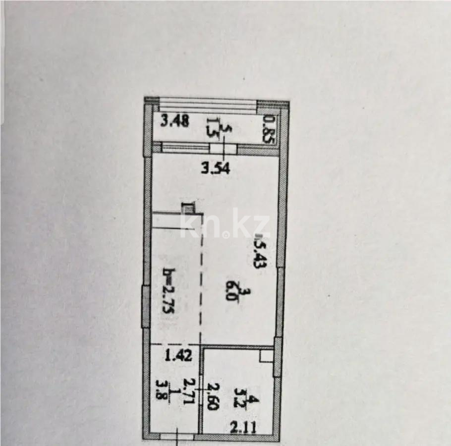 Продажа 1-комнатной квартиры, 30 м², ул. Толе би, дом  28/1 - Продажа квартир в Астане без посредников фото 1 из 1