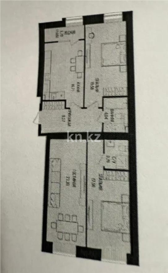 Продажа 3-комнатной квартиры, 93.87 м², ул. Серкебаева, дом  49 - Продажа  трехкомнатных квартир в Астане с фото фото 1 из 1