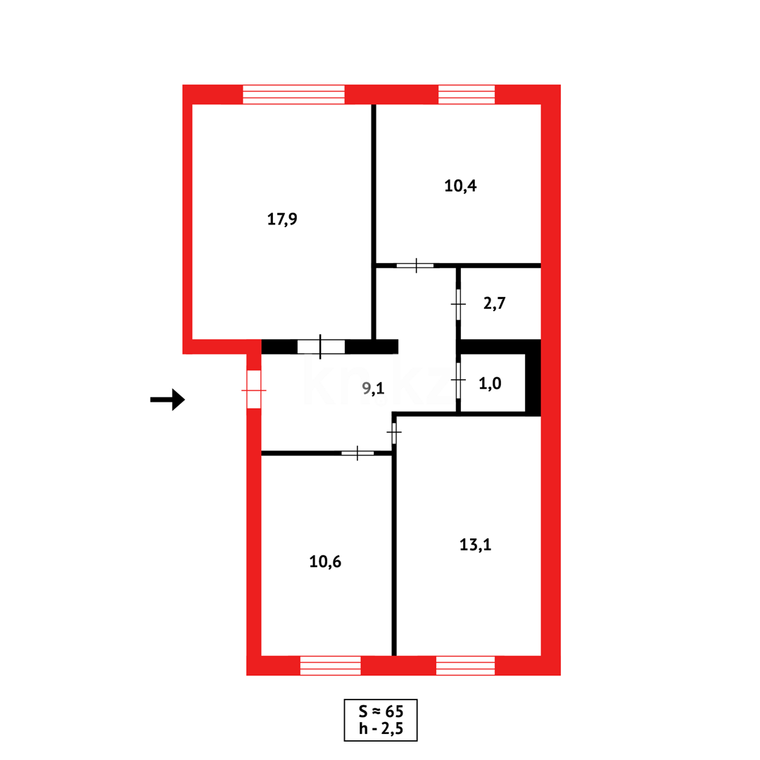 Продажа 3-комнатной квартиры, 64 м², 68-й квартал в Темиртау - фото 10