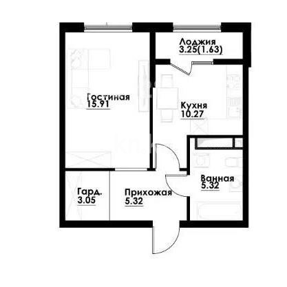 Продажа 1-комнатной квартиры, 41.5 м² - Продажа однокомнатных квартир в монолитно-каркасном доме в Алматы - страница 4 фото 1 из 1