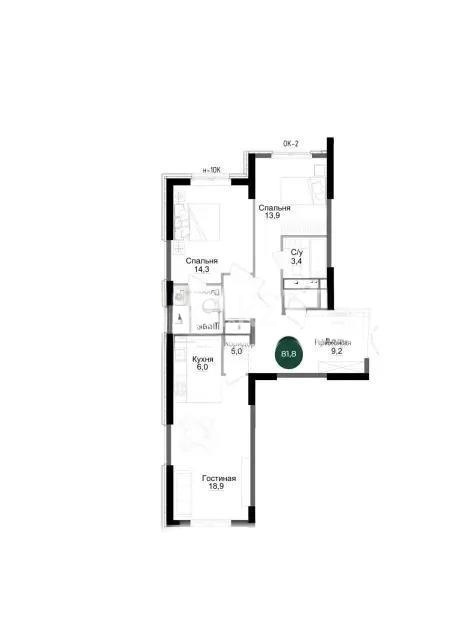 Продажа 3-комнатной квартиры, 82 м², ул. Утепова, дом  31 в Алматы