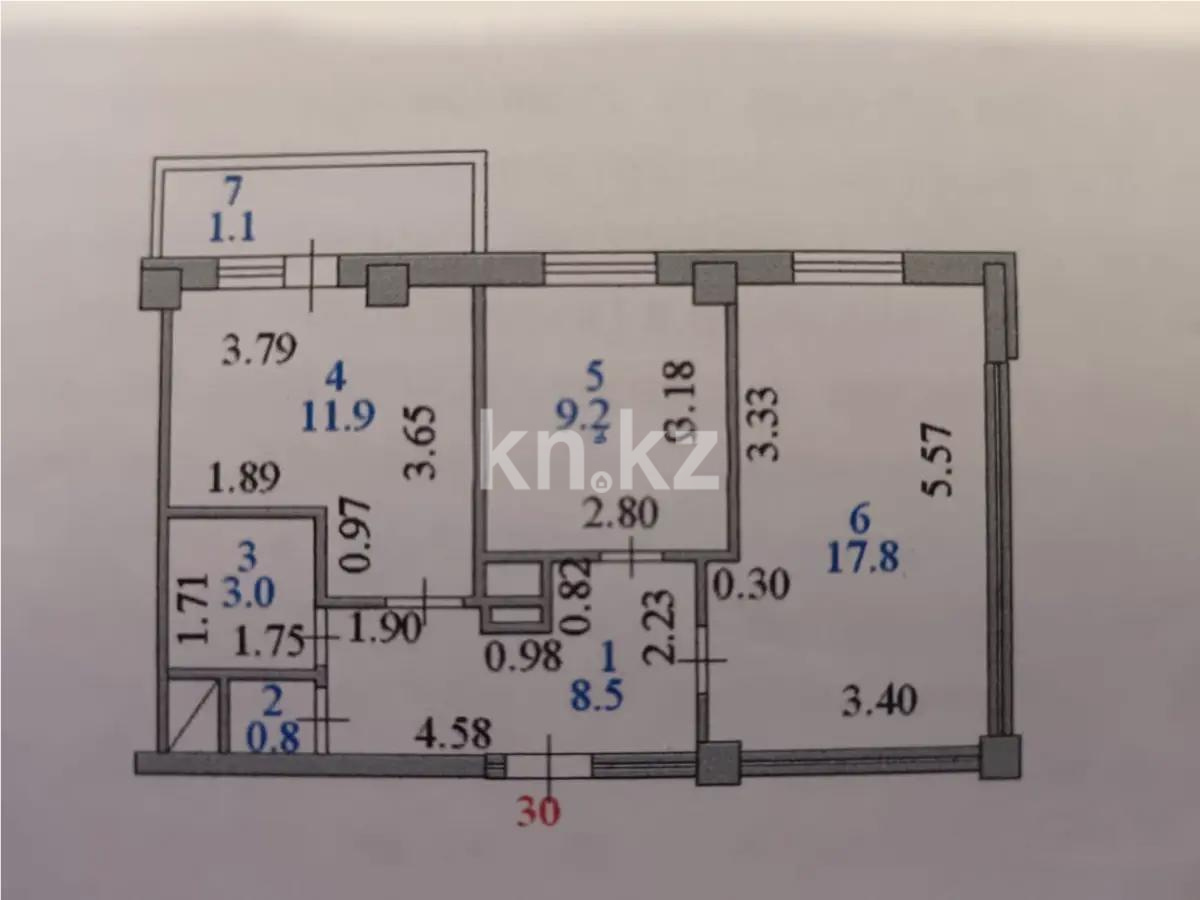 Продажа 2-комнатной квартиры, 52.3 м² в Астане - фото 9
