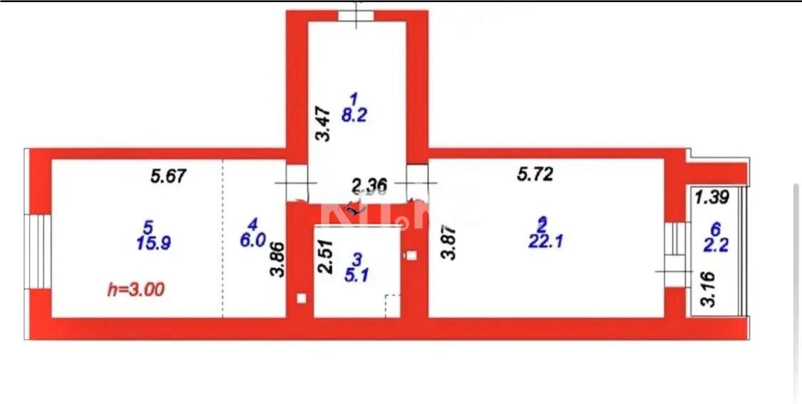 Продажа 2-комнатной квартиры, 64 м² в Астане - фото 3