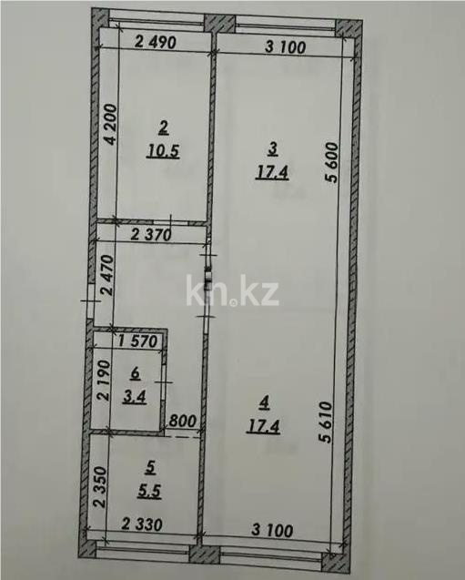 Продажа 3-комнатной квартиры, 62 м² - Продажа квартир от собственников в Караганде фото 7 из 7