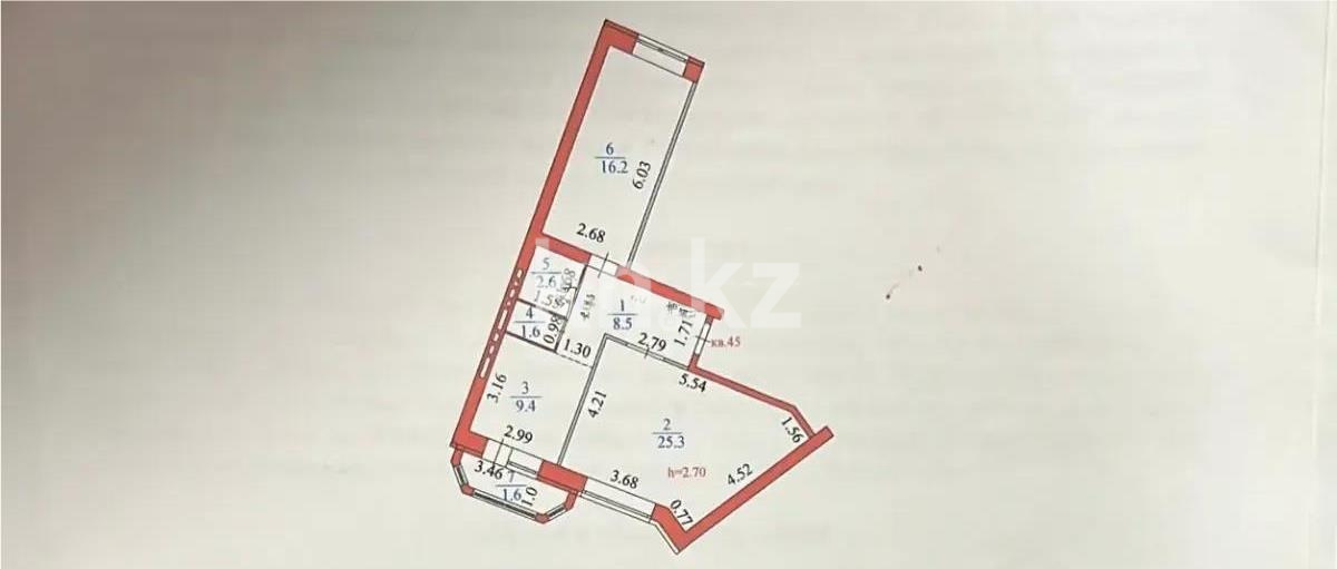 Продажа 2-комнатной квартиры, 65.2 м², ул. Бокейхана, дом  21/5 в Астане - фото 7