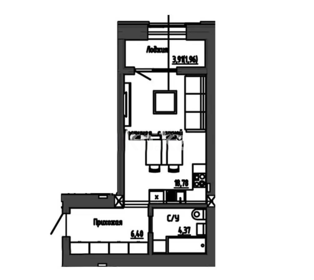 Продажа 1-комнатной квартиры, 35 м², ул. Университетская, дом  2 стр - Продажа  однокомнатных квартир в новостройках Караганды без посредников фото 1 из 1