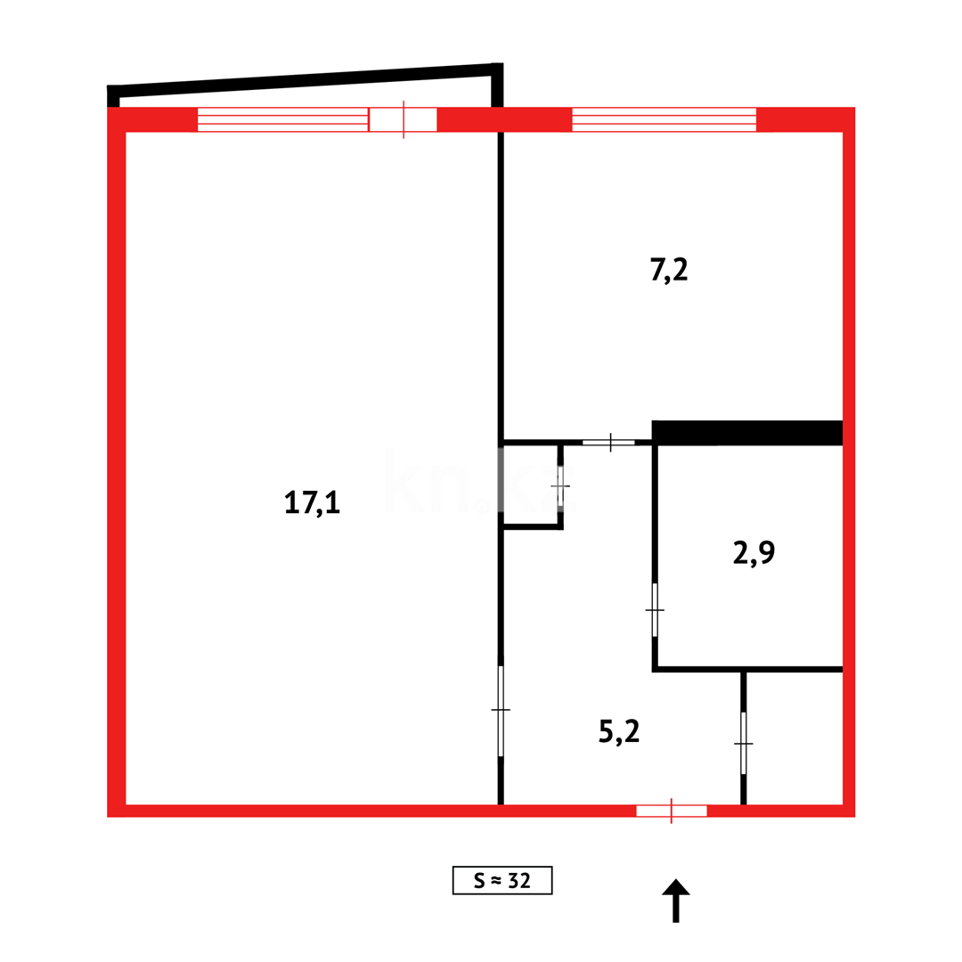 Продажа 1-комнатной квартиры, 35 м², ул. Абая в Темиртау - фото 7