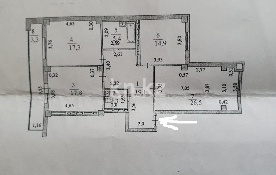 Продажа 3-комнатной квартиры, 107 м², ул. Сыганак, дом  33 - ул. Сауран - Продажа  трехкомнатных квартир в Астане фото 4 из 16