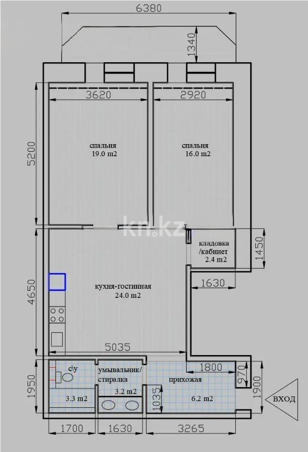 Продажа 3-комнатной квартиры, 74.9 м², ул. Сейфуллина, дом  4/2 в Астане - фото 4