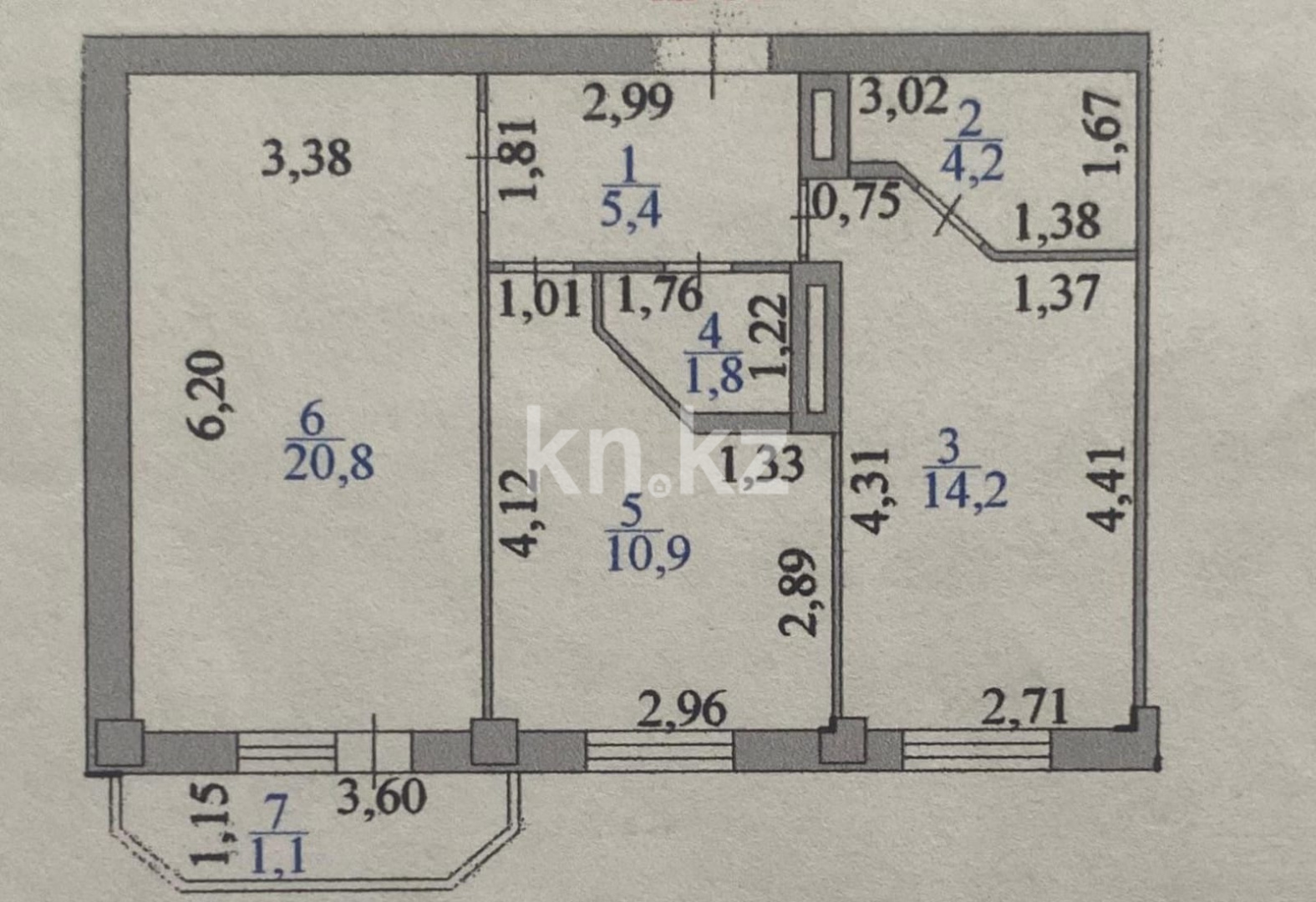 Продажа 2-комнатной квартиры, 58.4 м², ул. Бокейхана, дом  8 - Продажа  двухкомнатных квартир в Астане фото 2 из 31