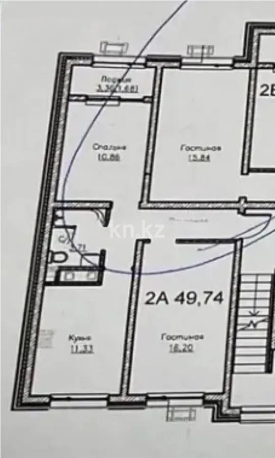 Продажа 2-комнатной квартиры, 59 м², пр. Райымбека, дом  241 - Продажа квартир в новостройках Алматы без посредников фото 1 из 1