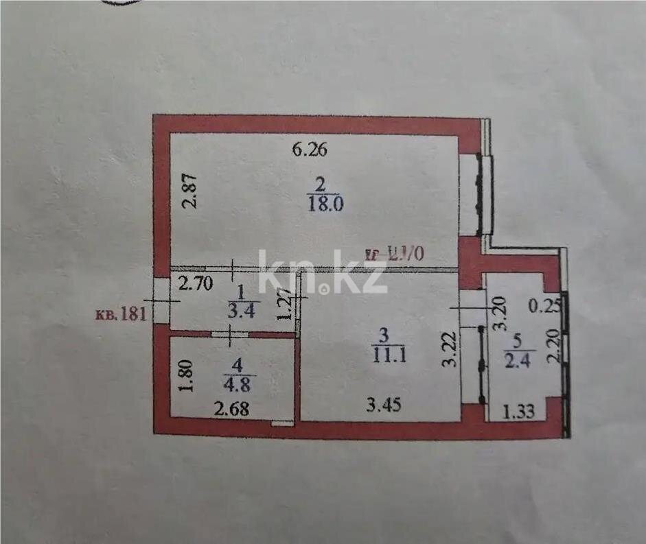 Продажа 1-комнатной квартиры, 39.7 м² в Астане - фото 3