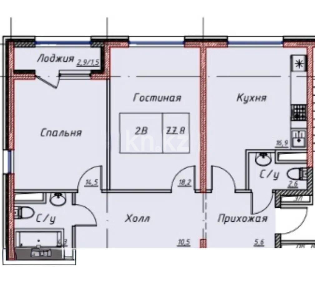 Продажа 3-комнатной квартиры, 78 м² в Алматы