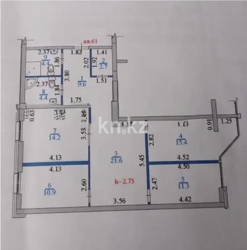 Продажа 4-комнатной квартиры, 97 м² - Продажа четырехкомнатных квартир от собственников в Алматы фото 5 из 5