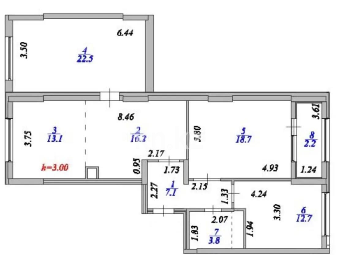Продажа 4-комнатной квартиры, 96.3 м² в Астане - фото 3