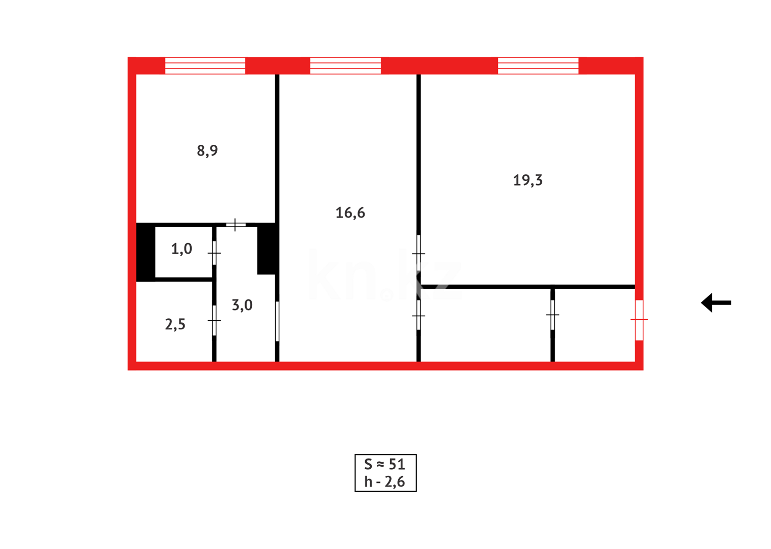 Продажа 2-комнатной квартиры, 57 м² - Продажа двухкомнатных квартир на Юго-Востоке Караганды - страница 2 фото 35 из 35